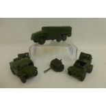 A selection of Dinky Toys military related models.