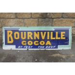 A Bournville Cocoa rectangular enamel sign of unusual colour and design, 48 1/4 x 16".