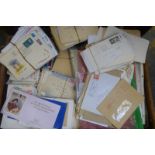 An extensive collection of F.D.I. postmarks, letters and ephemera contained in a leather suitcase.