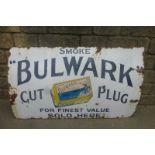 A "Bulwark Cut Plug" part pictorial rectangular enamel sign, 50 x 30".