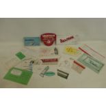 A small selection of medicines and chemist's blotters and other advertising items.