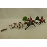 A small quantity of lead hunting figures, in good condition.
