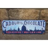 A decorative oil on board advertising Cadbury's Chocolate, 8 x 23".