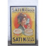 A Satin Skin Powder/Cream pictorial advertising poster , 29 1/4 x 43 1/4".