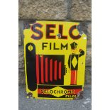 A Selo Film enamel sign, 15 x 19 1/2".