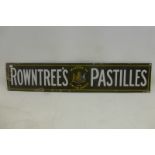 A small Rowntree's Pastilles rectangular enamel sign with central Royal crest, the more unusual