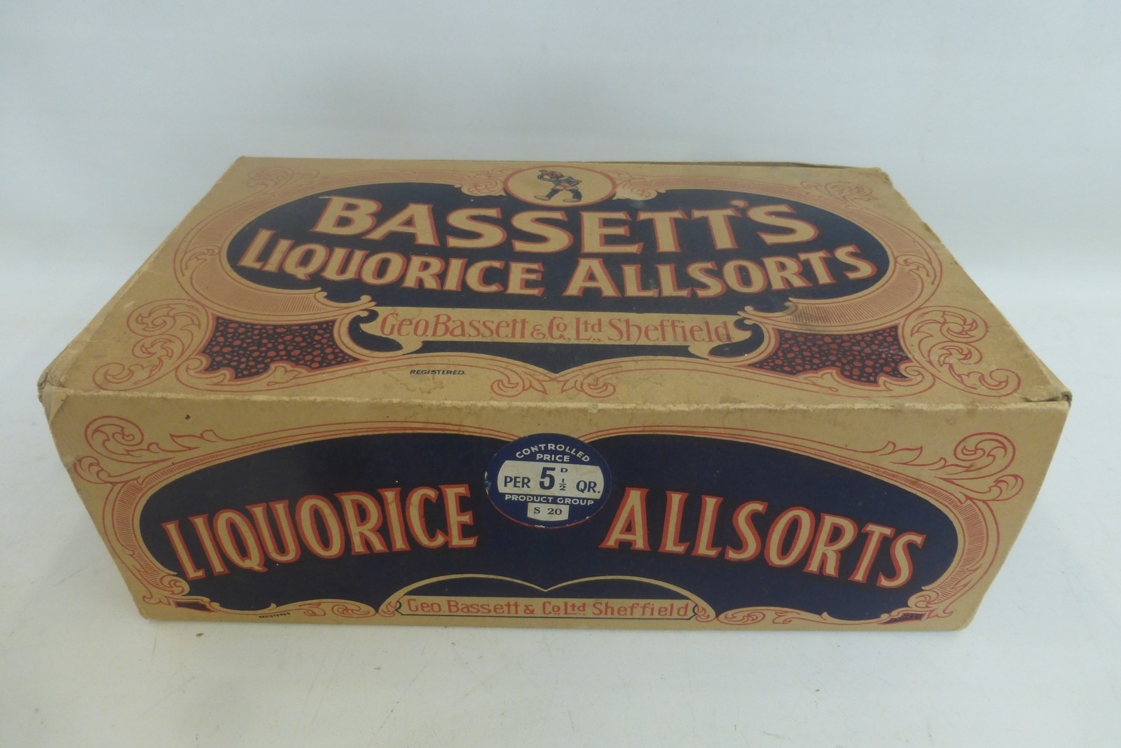 A Bassett's Liquorice Allsorts cardboard dispensing box.