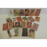 A collection of early American glamour/pin up Mutoscope cards.