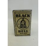 A rare "Black Bell" Tobacco tin vesta cover.