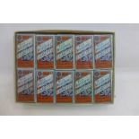 A Wills "Wild Woodbine" Cigarettes counter top box with ten "live" packets of five cigarettes.