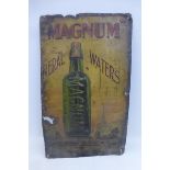 A Magnum Mineral Waters pictorial tin advertising sign, 16 x 27".