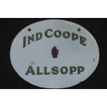 An Ind Coope Allsopp oval advertising mirror.