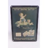 A Player's Medium Navy Cut Cigarettes "Daddy's Favourite" pictorial tin advertising sign, 10 x 14".