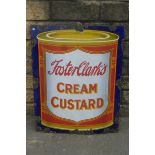 An unusual Foster Clark's Cream Custard pictorial rectangular enamel sign, 30 1/2 x 38".