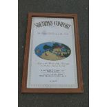 A reproduction Southern Comfort advertsing mirror, 23 x 35 1/2".