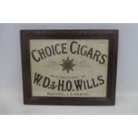 A W.D. & H.O. Wills Choice Cigars showcard, 20 1/4 x 16".