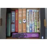 A box set of P.G. Wodehouse novels and various other Folio Society novels including Agatha