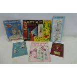 Six assorted showcards relating to remedies and various other products.