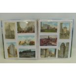 A postcard album containing scenes from Chicago.