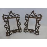 A pair of 19th Century photograph frames, of acanthus design.