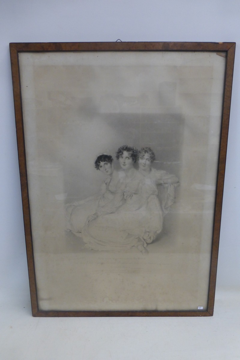 A 19th Century framed and glazed engraving by J. Thomson titled "To The Lady Maryborough"