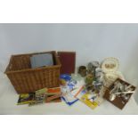 A selection of assorted collectables to include football programmes, ceramics, cutlery etc.