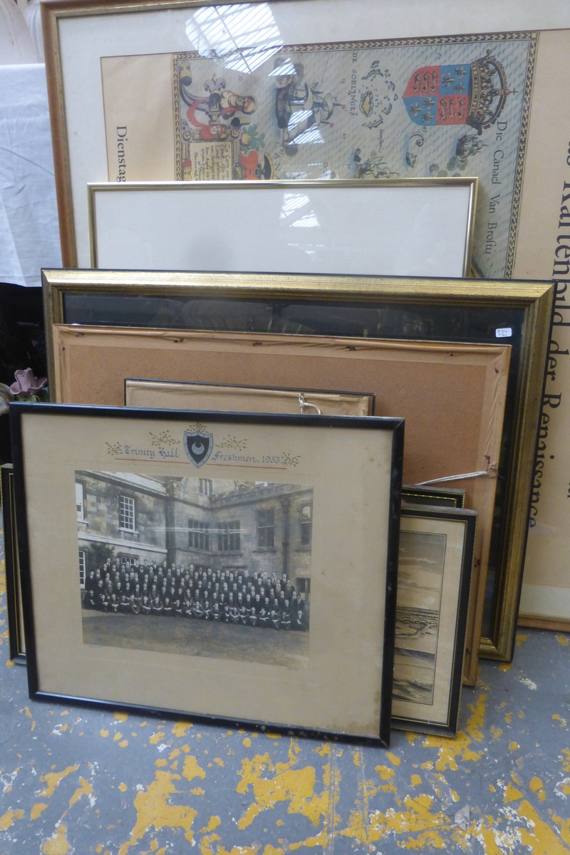 An assortment of framed and glazed prints etc.