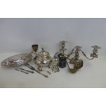 A collection of assorted silver plated items including a good quality Mappin & Webb teapot, an