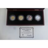 A 2005 Morgan Mint Ultimate JFK Half Dollar four coin set, in presentation box, with certificate