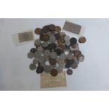 A quantity of coins etc.