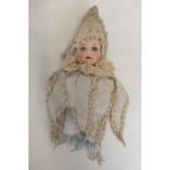 A German composite headed puppet doll marked S PBH 47 00 to reverse.