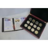 A cased set of 12 London Mint 'Great British Military Heroes' collectors' coins, with certificates