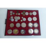 A collection of assorted coins including proof coins, commemorative etc.