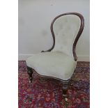 A late Victorian upholstered nursing chair.