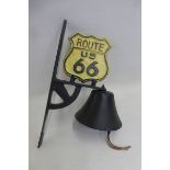 A decorative 'Route 66' bell.