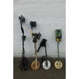 A selection of metal detecting equipment.