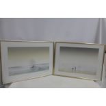 Two framed and glazed limited edition prints of beach sea scapes, signed in pencil lower right.