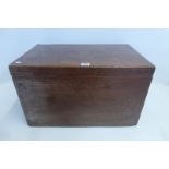 A teak rectangular lidded box.