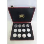 The Queen's 2002 Golden Jubilee Falklands Silver Proof 50p coin collection comprising 12 assorted