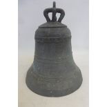 A 20th Century bronze bell with Latin inscription to the sides.