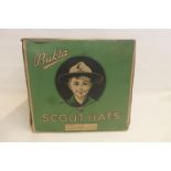 A Bukta scout hat box with images of scouting to each side, a rare survival.