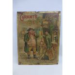 A Grant's Cherry Whisky pictorial tin advertising sign, 10 x 12 3/4".