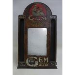 A rare Gem razor blade 'Silent Salesman' tinplate dispenser, 11" wide x 17" high x approx. 7" deep.