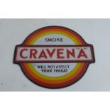 A Craven 'A' glass circular window sign, 13 x 11 1/2".