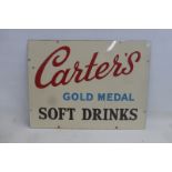 A Carters Soft Drinks rectangular enamel sign in very good condition, 34 x 18".