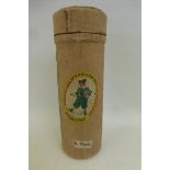 A Huntley & Palmers Ginger Nuts cardboard cylindrical lidded container.