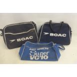 Two BOAC bags and an East African Super VC10 bag.