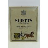 A Scotts Latters pictorial celluloid showcard depicting a horse-drawn delivery van, 7 1/2 x 9 1/2".