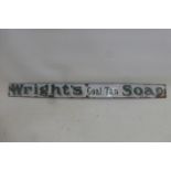 A Wright's Coal Tar Soap narrow enamel strip, 24 x 2".