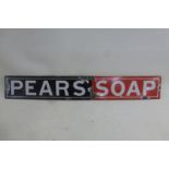 A Pears' Soap rectangular enamel strip, 18 1/2 x 2 3/4".